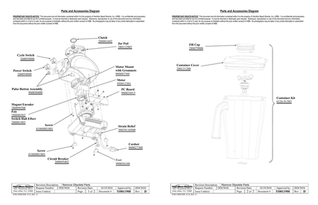 Diagram Diagram and Parts List for 91515  Hamilton Beach Blender